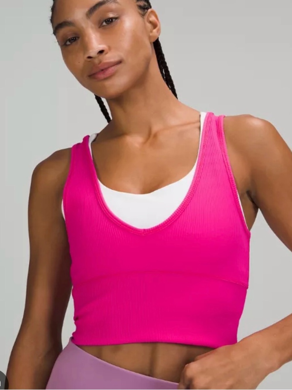 Lululemon power pivot tank top pink